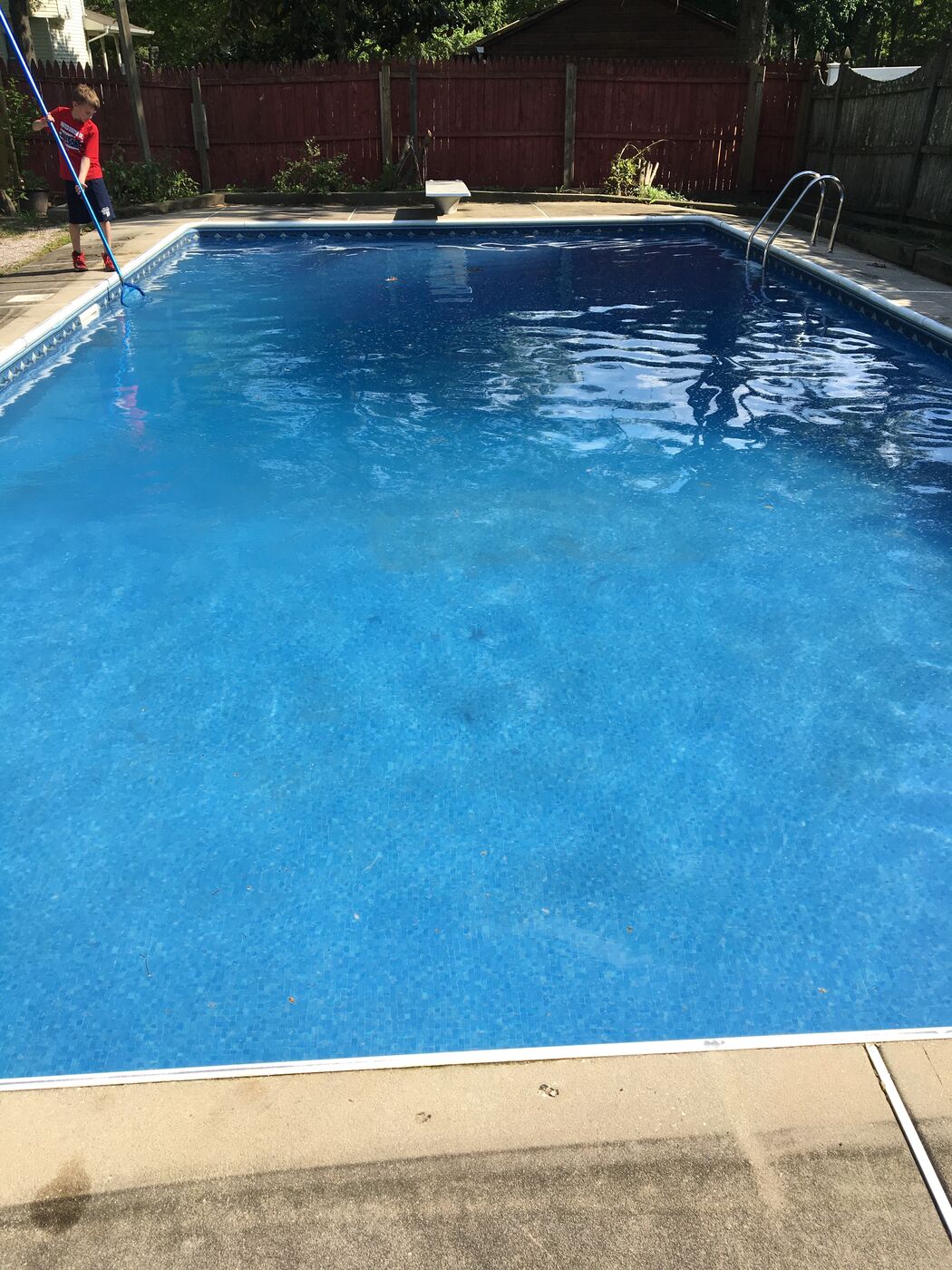 The same pool cleaned to clear water in under 24 hours